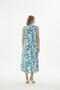 Women's V-Neck Zero Sleeve Patterned Long Dress C7T2N512 - 4
