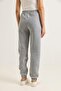 Embroidered 3-Thread Embroidered Tracksuit Gray Women's - 5