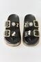 Women's premium high platform slippers - black - 3