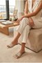 Awdra Women's Slippers Full Stone Beige Satin - 2