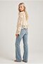 Beige Round Neck Hole Openwork Motif Embroidered Crop Blouse Esq-300 - 4