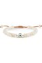 Tiara Women's Bracelet, 18K Gold, Beaded Bracelet, with Shell Stone & Shell, Handmade Adjustable Jewelry