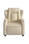 Fotoliu rabatabil, material textil crem - 6