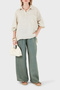 100% Linen Classic Collar Long Sleeve Shirt Shirt 699E3077 - 2