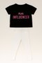 Girls' Cotton Summer T-Shirt and Report Card Leggings Set 2-10 Years