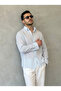 Men's Pinstripe Seersucker Fabric Comfortable Fit Shirt - 3