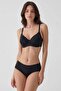 Egyptian Women's 2-Piece Economical Pack Non-Padded Gathering Micro Bra Set D Cup Option Black-Tan - 3