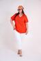 Women's Plus Size V-Neck Blouse with Sleeve Epaulettes - 7