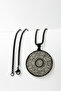 Black Color Double Sided Surah Written Prayer Prayer Prayer Thick Doc Chain Stainless Steel Necklace - 2