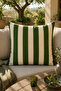 Green Striped & Tiger Patterned Decorative Throw Pillow Cover Set of 4 Modern Boho Living Room Pillows (Double Sided) - 3