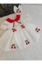 White Cherry Detailed Dress - 4