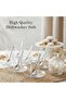 19 Pieces Traditional Turkish Tea Set with 6 Glasses, 6 Saucers, 6 Spoons & Sugar Bowl - 5