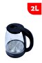 2 Liter Glass Body Electric Cordless Kettle with 360 Swivel Base 2200W - 6