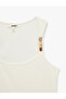 X Şahika Ercümen - Slim Fit Sleeveless U-Neck Beaded Detailed Top - 7