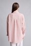 Regular Fit Checkered Wrinkled Textured Fabric Long Sleeve Coral Color Tunic H9357Ax26Hs - 5