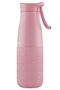 500 ml Pink Stainless Steel Water Bottle with Straw - Silicone Body (Rain) - 50015 - 2