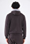 Modal Fabric Hooded Zippered Men's Sweatshirt with Contrast Detail - 7