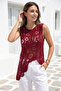 Ethnic Patterned Lace Crochet Woven Blouse - 2