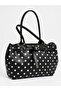 Zeti̇a Model Women's Leather Black Polka Dot Hand and Shoulder Bag - 4