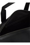 Men's Logo Label Detachable Long Strap Large Internal Volume Black Handbag - 5