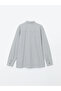 Gray Comfortable Fit Long Sleeve Dobby Men's Shirt - 6