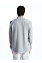 Gray Comfortable Fit Long Sleeve Dobby Men's Shirt