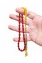 Ottoman Yemen Zar Amber Prayer Beads 5.5X10.5 mm Barley Cut Yellow Red Color Filtered Collectible