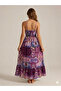 Women's Ethnic Patterned Summer Double-Breasted Strap Long Gypsy Dress 10D-2394 - 3