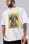 For Dog Lovers 21 Front Dog Print White Oversize T-Shirt 100% Cotton Unisex Dog Lover Premium Design - 3