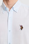 Men's Light Blue Short Sleeve Shirt 50320240-Vr003 - 6
