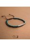 Ebony Men’s Bracelet, 925 Sterling Silver Plaque Bracelet, Turquoise & Wood Beaded Handmade Adjustable Jewelry - 4