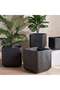 Renata Polyresin Square Planter 43x43x41cm- Black - 4