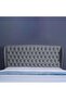 Pluto Headboard Chanel Grey L-180 : H-125 Cm - 3
