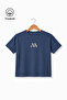 Bright Gray Printed Casual Short Sleeve Summer Boy's T-Shirt - 2