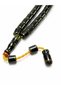 Crimped Rod Prayer Beads Handcrafted |   Green and Black Gradient Cylinder Cut Prayer Beads - Collectible - 2