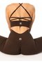 Women's High Waist Scrunch Tights 7/8 Sports Tights Push up Seamless Dark Brown Fitness Tights - 7