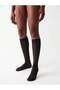 Matte 20 Denim Thin Semi-Transparent Toe-To-Toe Knee-Length Pantyhose Black