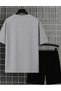 T-Shirt Shorts Thin Summer 2-Piece Combination Unprinted Women's / Men's Unisex Model - 2