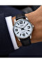 Men's Wristwatch Black Color Leather Strap Casual & Classic Gift Boxed - 3