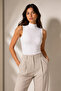 Women's 95% Cotton Half Turtleneck 4-Piece Sleeveless Undershirts - Stretchy & Soft Texture - 4