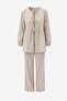 Women's Striped Tie-Detail Blouse and Pants Set - 6