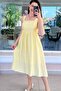 Square Collar Tencel Muslin Fabric Dress 6Y308