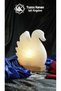 Swan Model Natural Salt Lamp with Wooden Base Decorative Ambient Lamp - 3