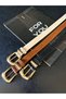3-Piece Bridge Buckle End Set Women's Trouser Belt, Jacket Belt, Dress Belt, Shirt Belt - 2