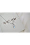 Kol465 Silver Shiny Single Stone Detail Mini Inlaced Eye of Evil Minimal Chain