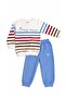 Boys' Cotton Striped Tracksuit Set Long Sleeve Two-Piece Set 3-6 Years Old - 2
