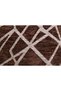 Coffee Geometric Patterned Decorative Throw Pillow Cover Chenille Modern Design - 4