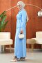 Baby Blue Waist-Tie Shirt and Skirt Set - 3