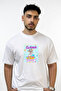 Daisy Duck Design Printed Oversize White T-Shirt
