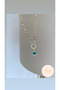 Fd Gold Broken Model Chain&Naza Eye Detailed Anti-Tarnish Steel Basic Necklace